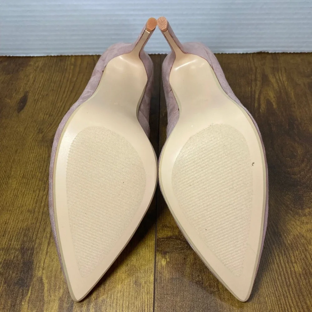 Cushionaire Pink Suede Pointed Toe Stiletto Heels Size 8.5M‎